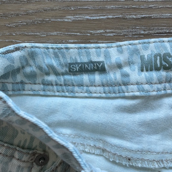 Mossimo Supply Co. Blue Leopard Cheetah Print Women’s Midrise Skinny Jeans - Picture 7 of 8